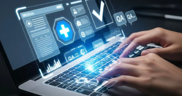 AI-enabled medical device software interface illustrating FDA PCCP guidance for controlled algorithm updates