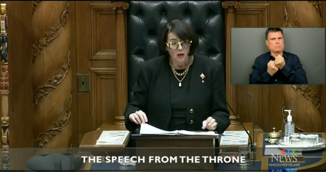2021 B.C. Speech from the throne