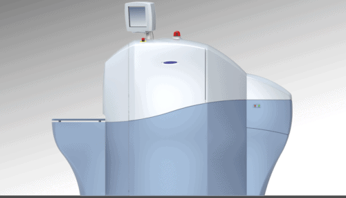 Rendered image of the Gamma Medica multi-modality PET, SPECT, and CT small-animal imaging system showing its full external housing design.