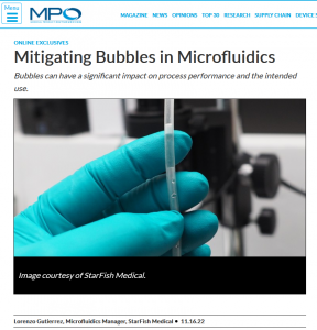 Mitigate Bubbles in Microfluidics Mitigating Bubbles in Microfluidics