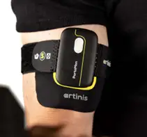 Wearable muscle oxygen monitor measuring SmO2 with near-infrared optical detection technology.
