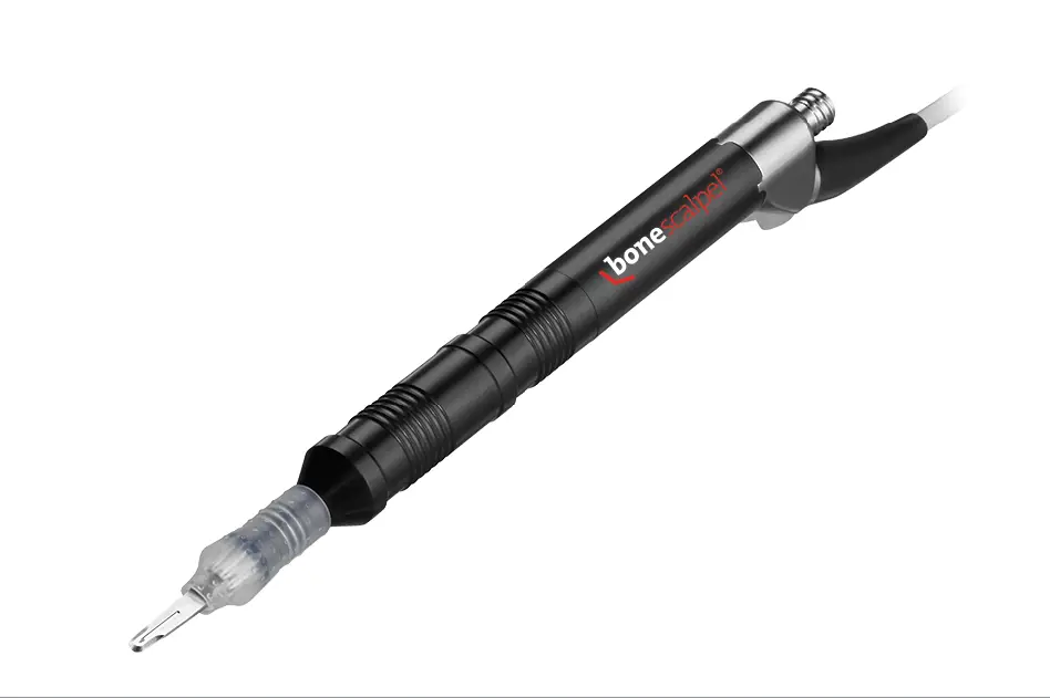 Misonix bone scalpel handpiece used for ultrasonic surgical cutting