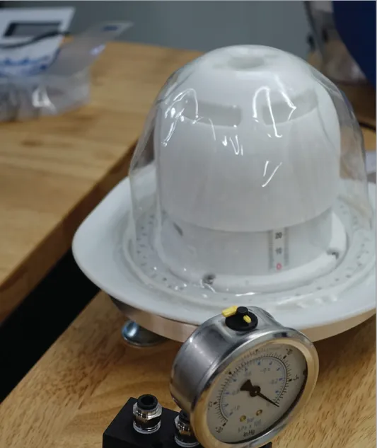 Perimeter consumable test jig used for OCT device development